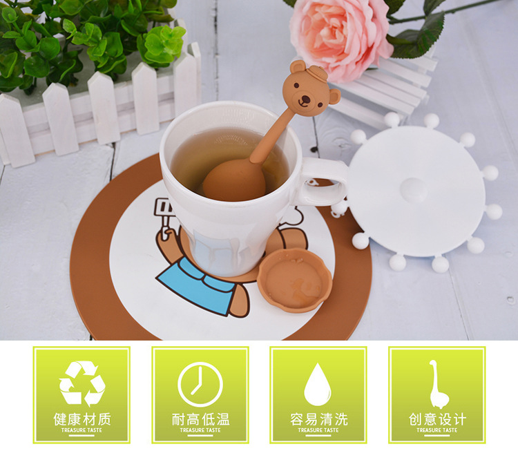 小熊硅膠泡茶器茶漏