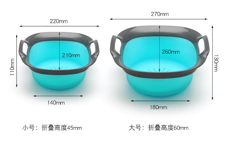 硅膠折疊瀝水籃蔬菜水果籃